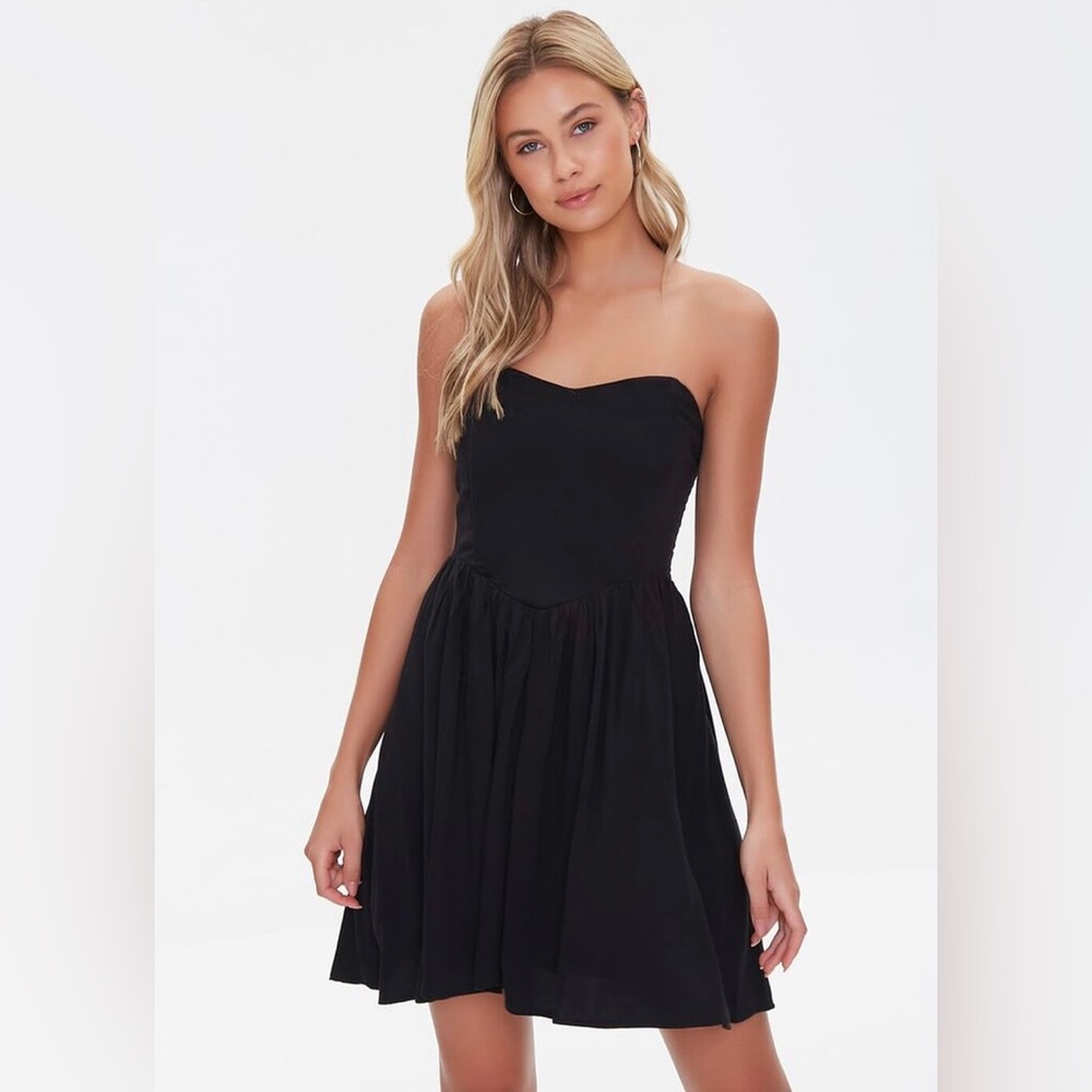Strapless Black Forever 21 Mini Dress, size Large - Brand new with tags